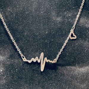 Silver Heartbeat Necklace